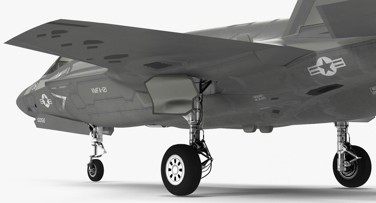 3D model Stealth Multirole Fighter F 35 Lightning II Rigged