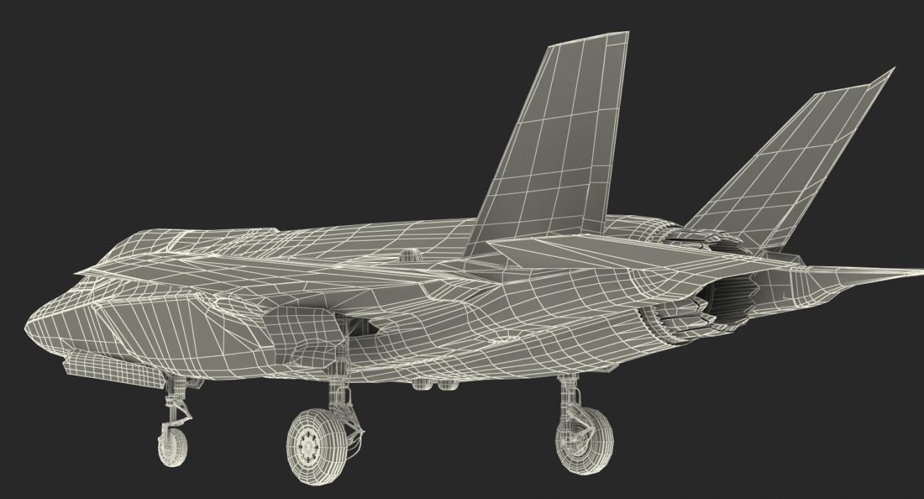 3D model Stealth Multirole Fighter F 35 Lightning II Rigged