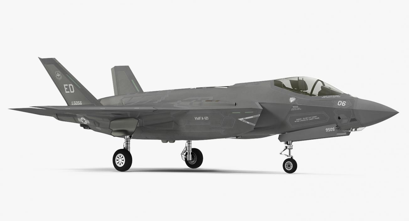 3D model Stealth Multirole Fighter F 35 Lightning II Rigged