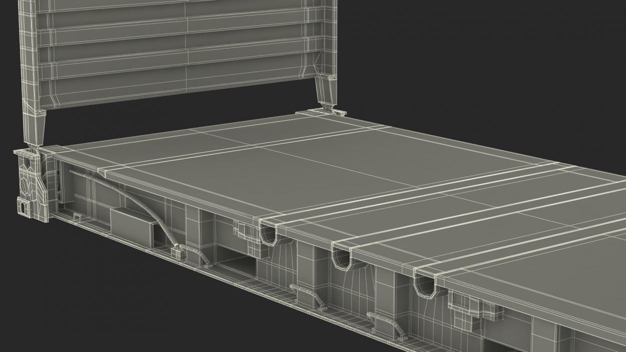 3D model Collapsible Flatrack Container