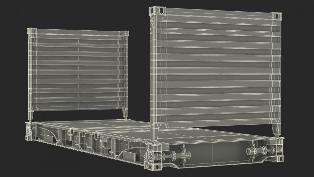 3D model Collapsible Flatrack Container