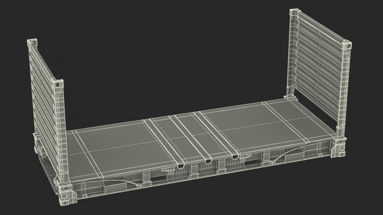 3D model Collapsible Flatrack Container