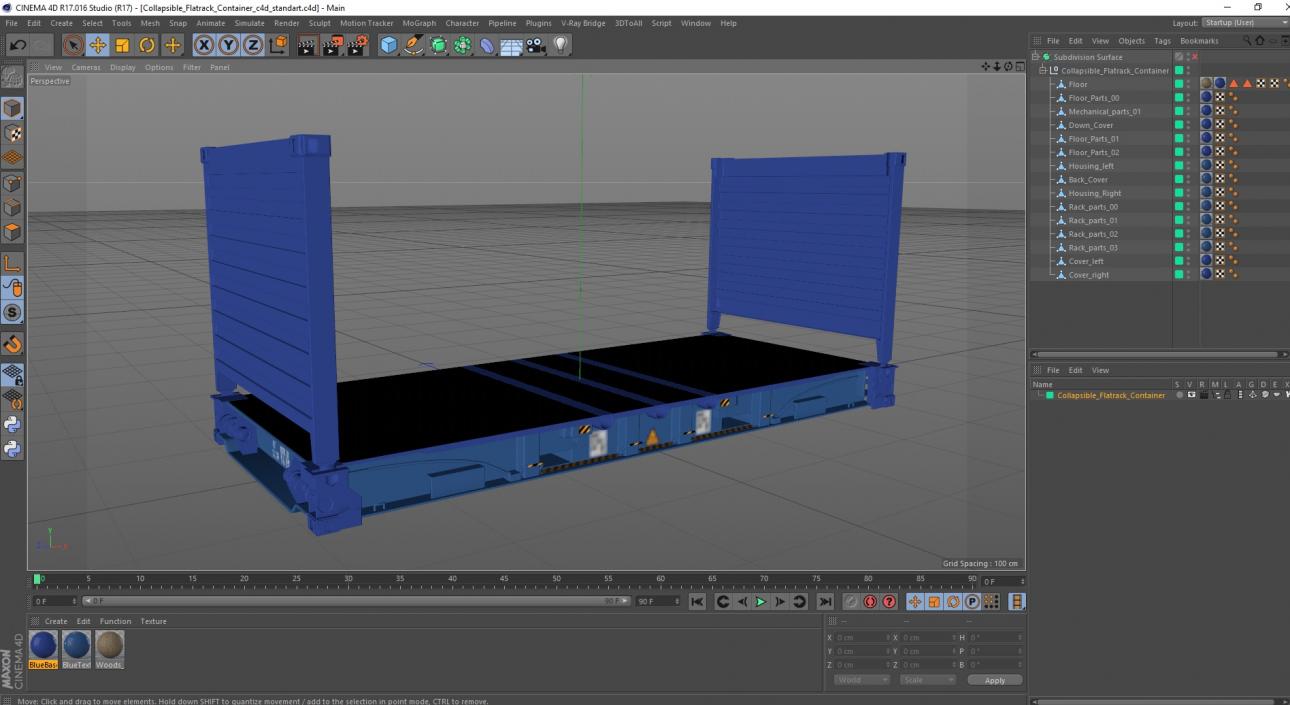 3D model Collapsible Flatrack Container