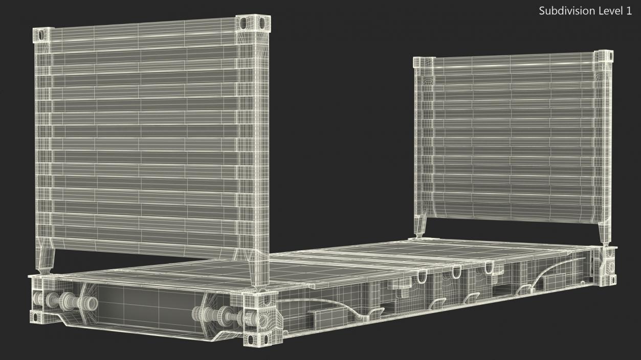 3D model Collapsible Flatrack Container