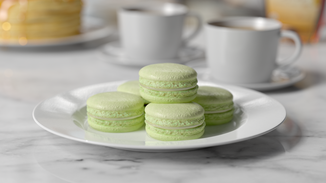 Pistachio Macaron 3D