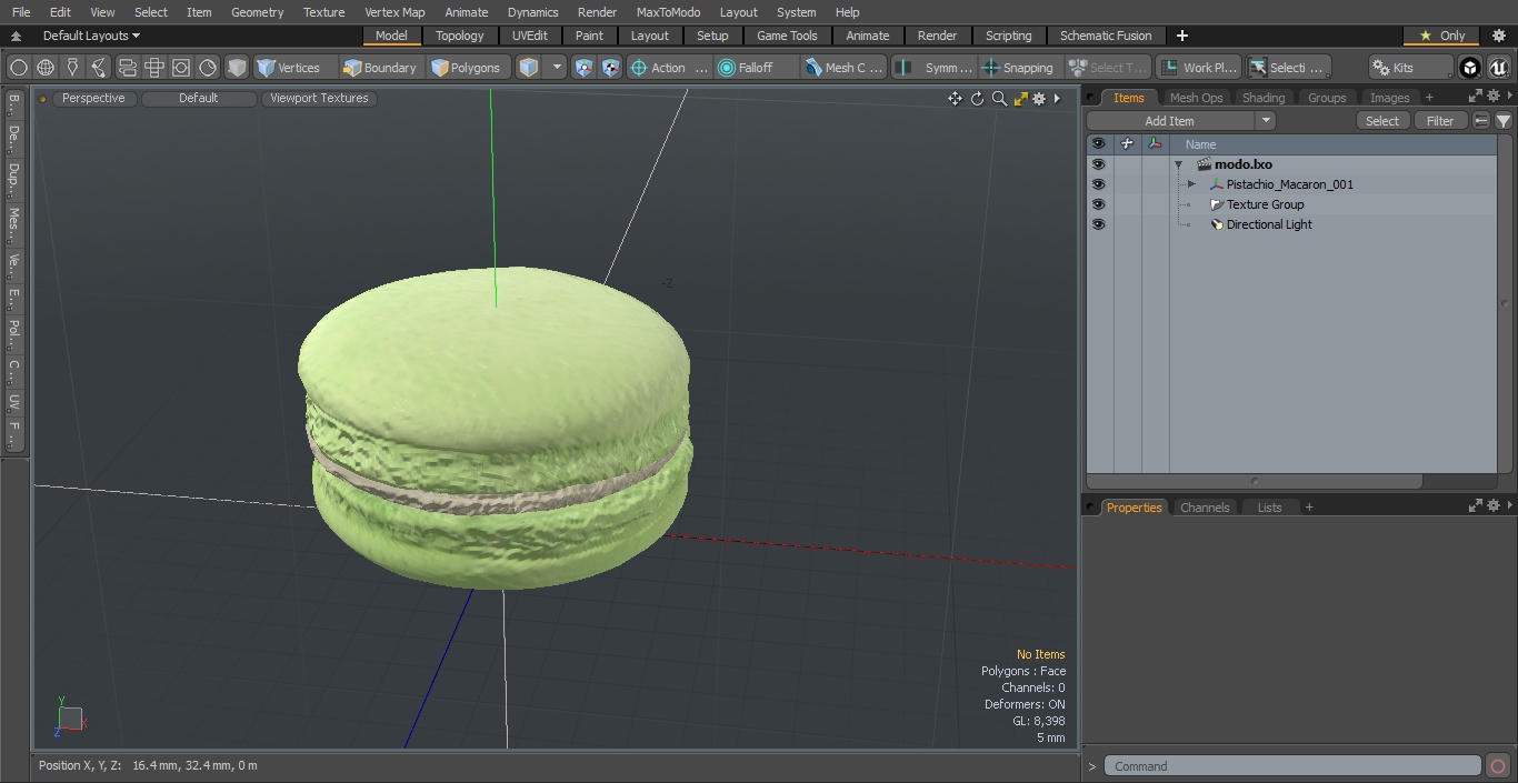 Pistachio Macaron 3D