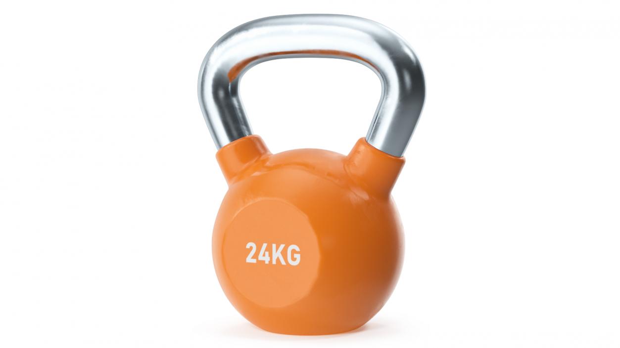 3D Vinyl Coated Iron Kettlebell 24kg model