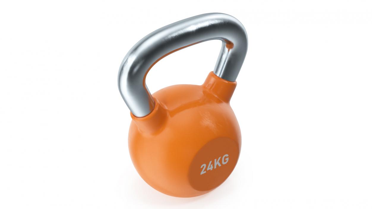 3D Vinyl Coated Iron Kettlebell 24kg model