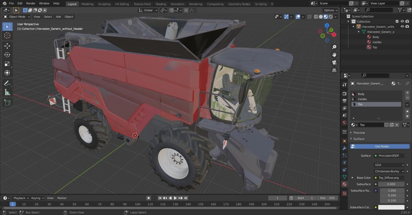 Harvester without Header 3D model