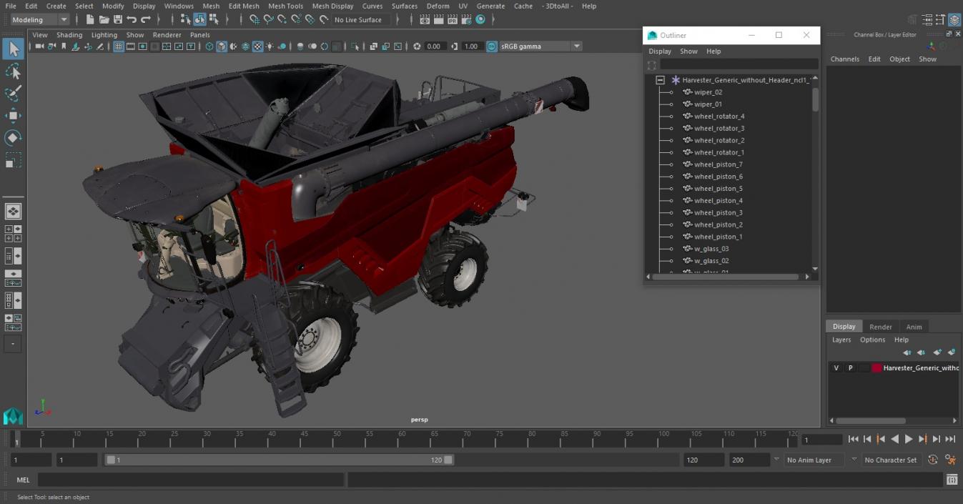 Harvester without Header 3D model