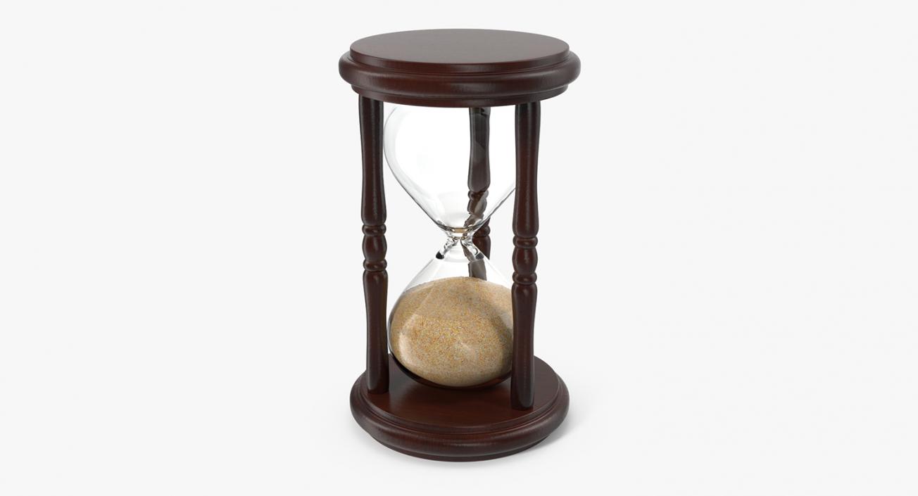 Wooden Hourglass Sand Timer 3D