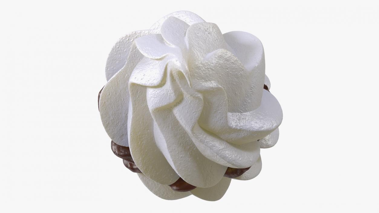 White Meringue Kisses with Chocolate Filling 3D model