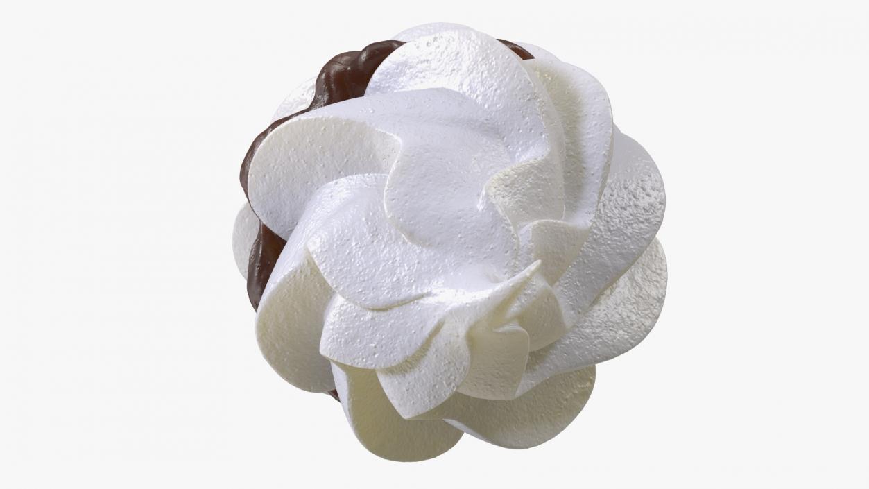 White Meringue Kisses with Chocolate Filling 3D model