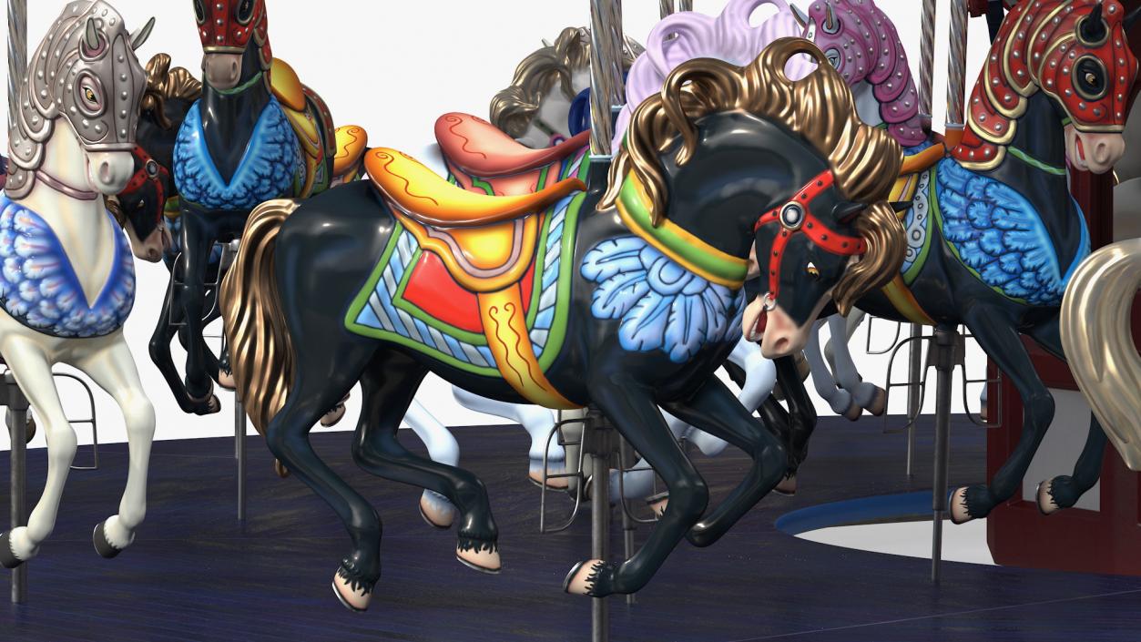 3D model Park Carousel with Horses