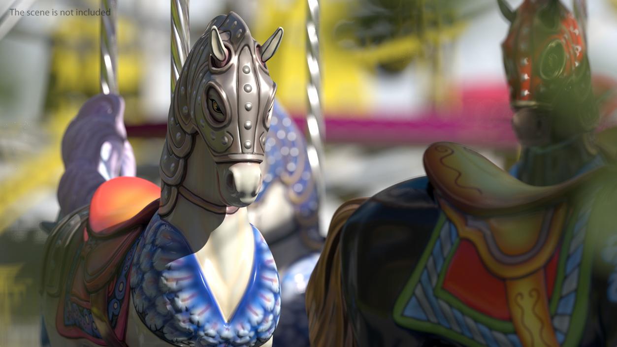 3D model Park Carousel with Horses