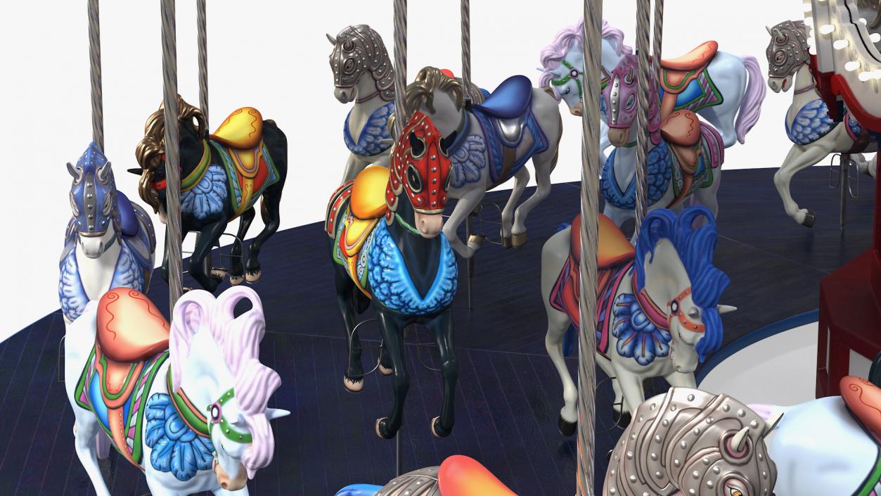 3D model Park Carousel with Horses