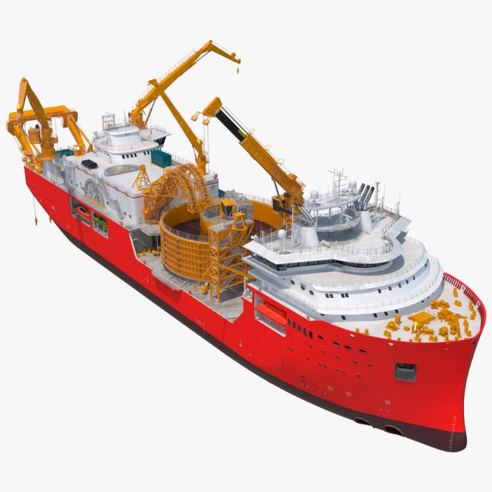 Cable Laying Ship Rigged 3D model