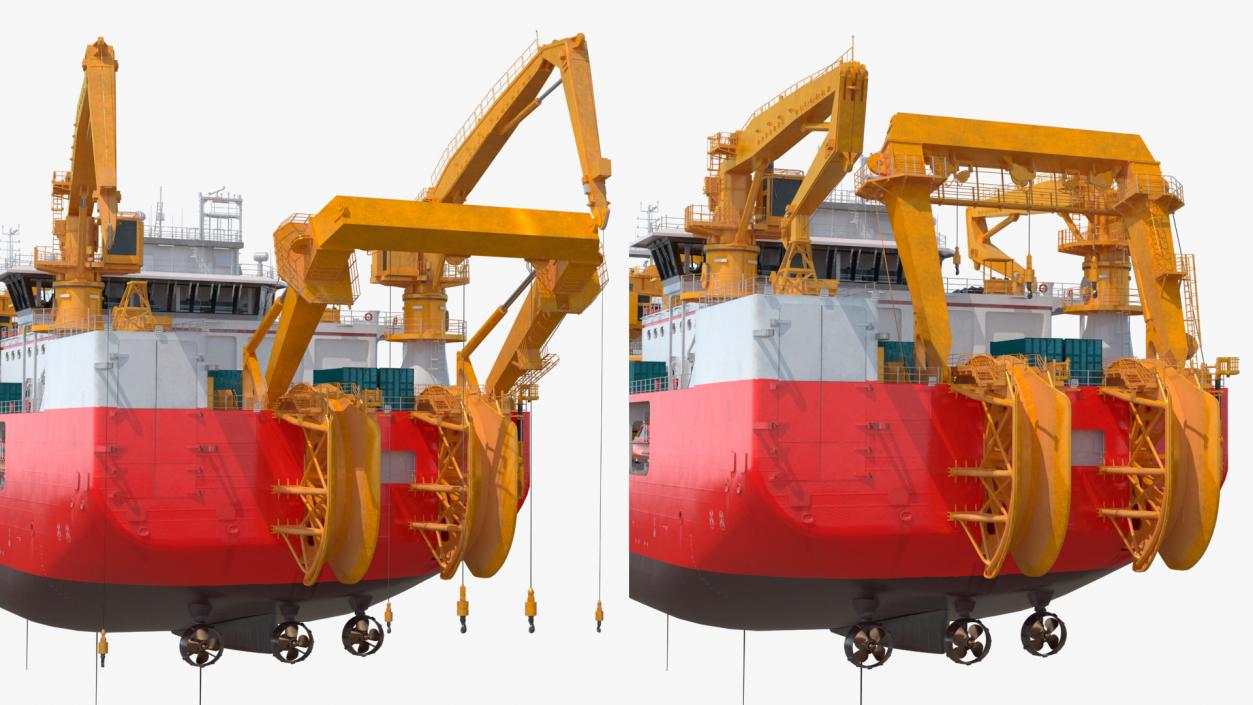 Cable Laying Ship Rigged 3D model