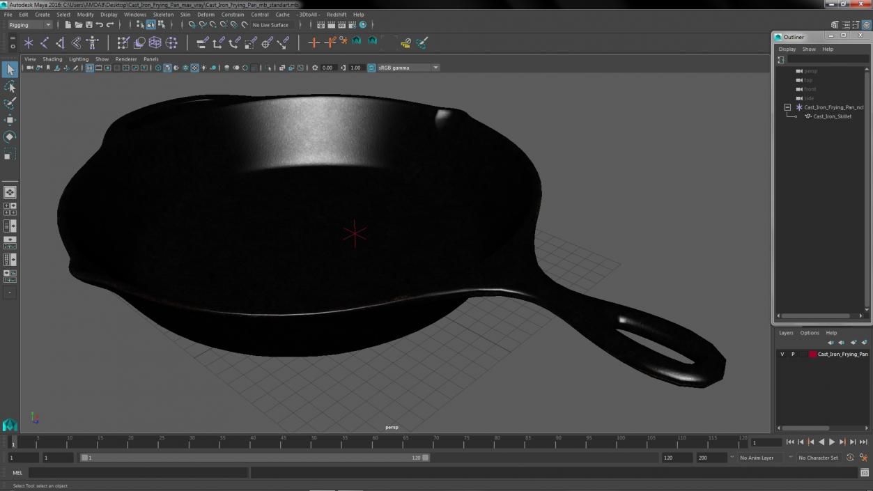 3D model Cast Iron Frying Pan