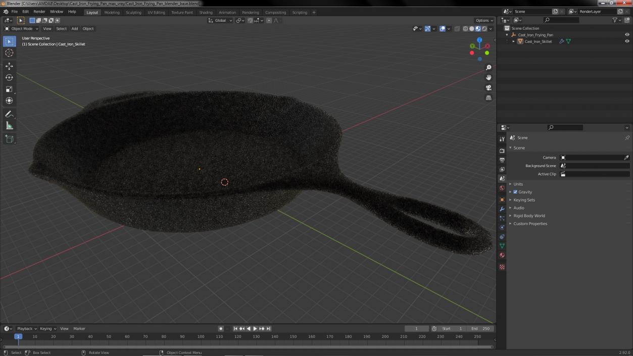 3D model Cast Iron Frying Pan