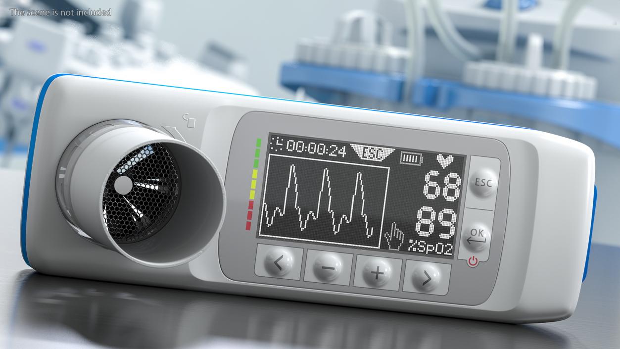 Handheld Digital Spirometer 3D