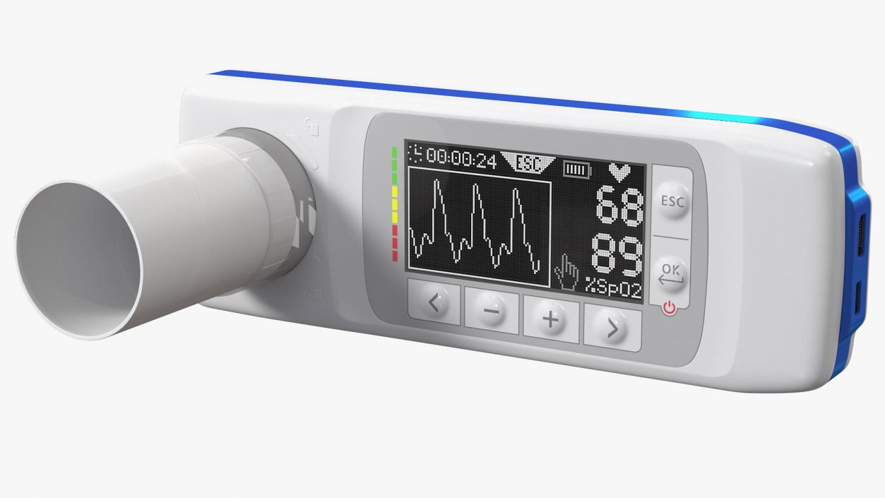 Handheld Digital Spirometer 3D