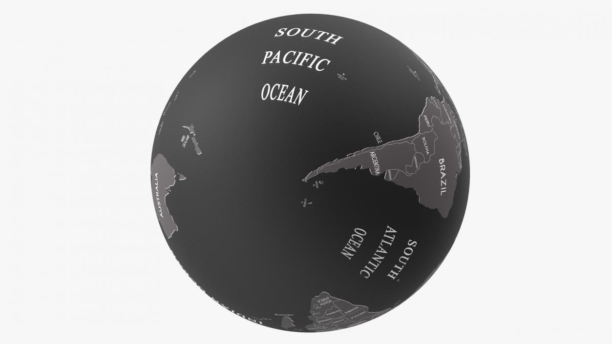 Black World Globe 3D