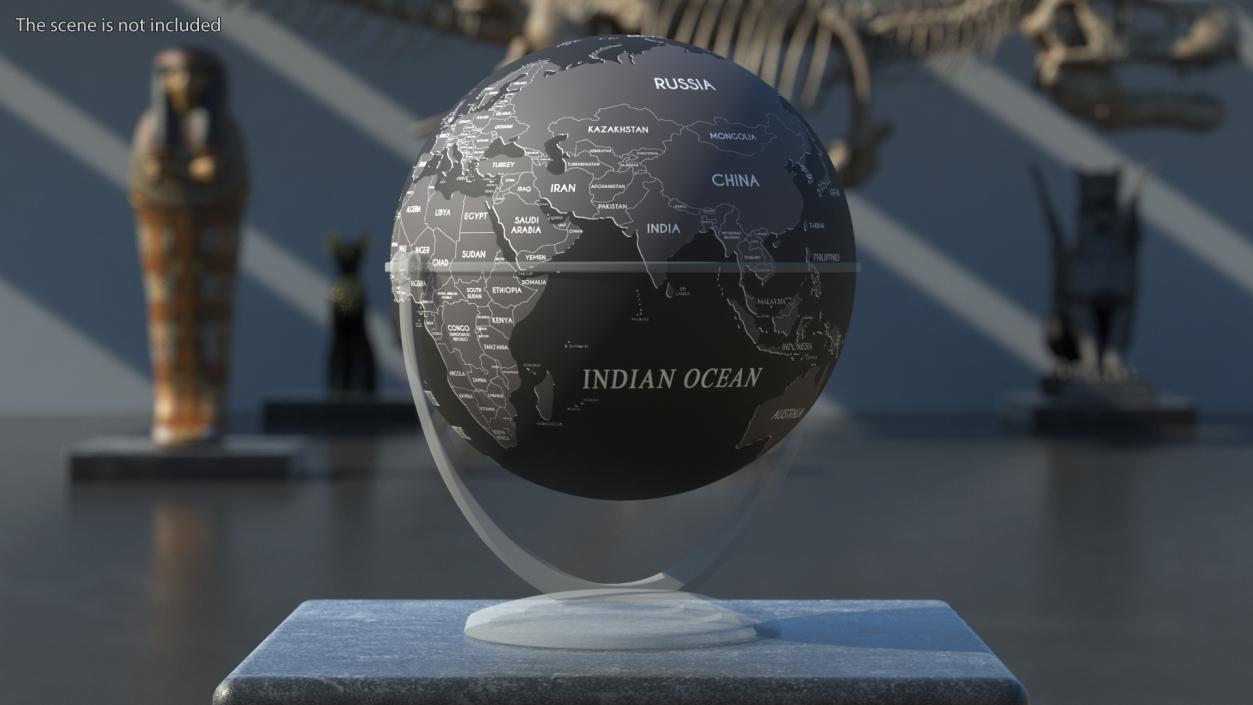 Black World Globe 3D