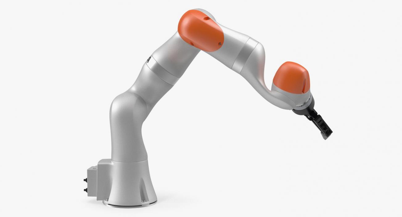 Kuka Robot with Two Finger Gripper Robotiq Rigged 3D model