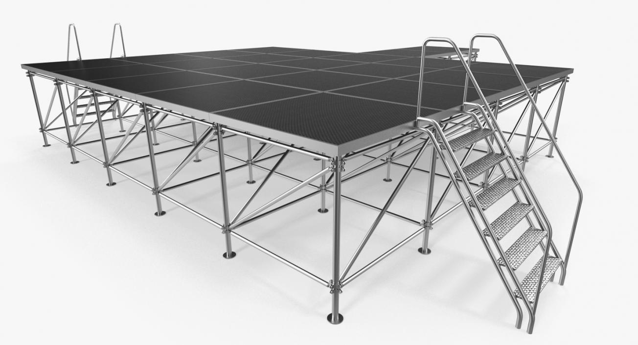 Adjustable Modular Concert Stage 3D