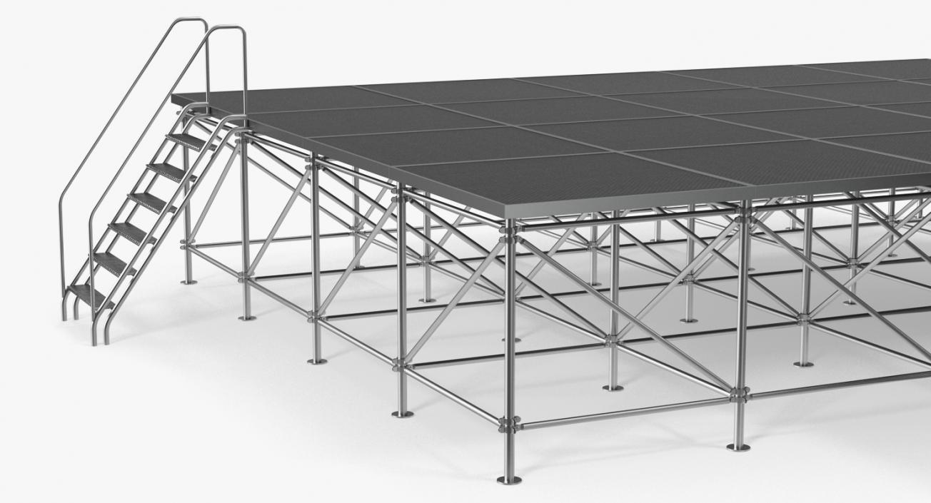 Adjustable Modular Concert Stage 3D