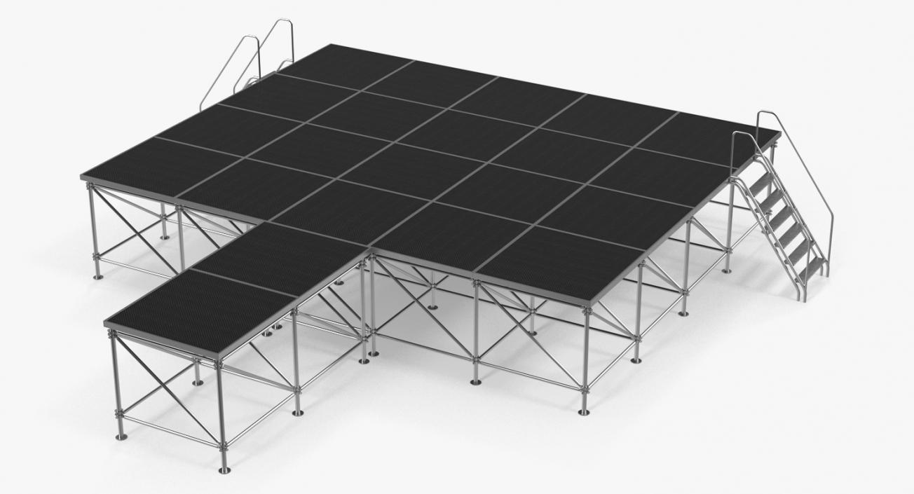 Adjustable Modular Concert Stage 3D