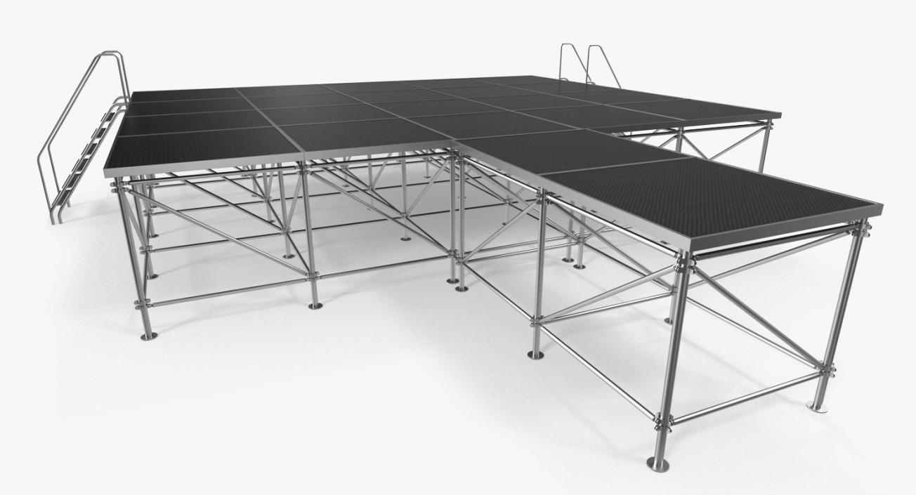 Adjustable Modular Concert Stage 3D