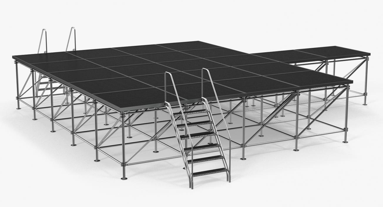 Adjustable Modular Concert Stage 3D