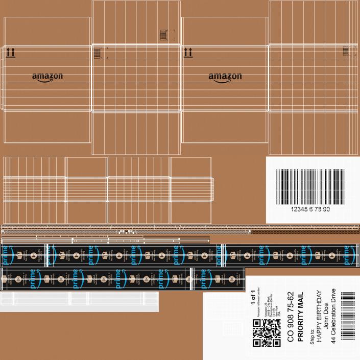 Amazon Parcels Box 51x51x38 3D