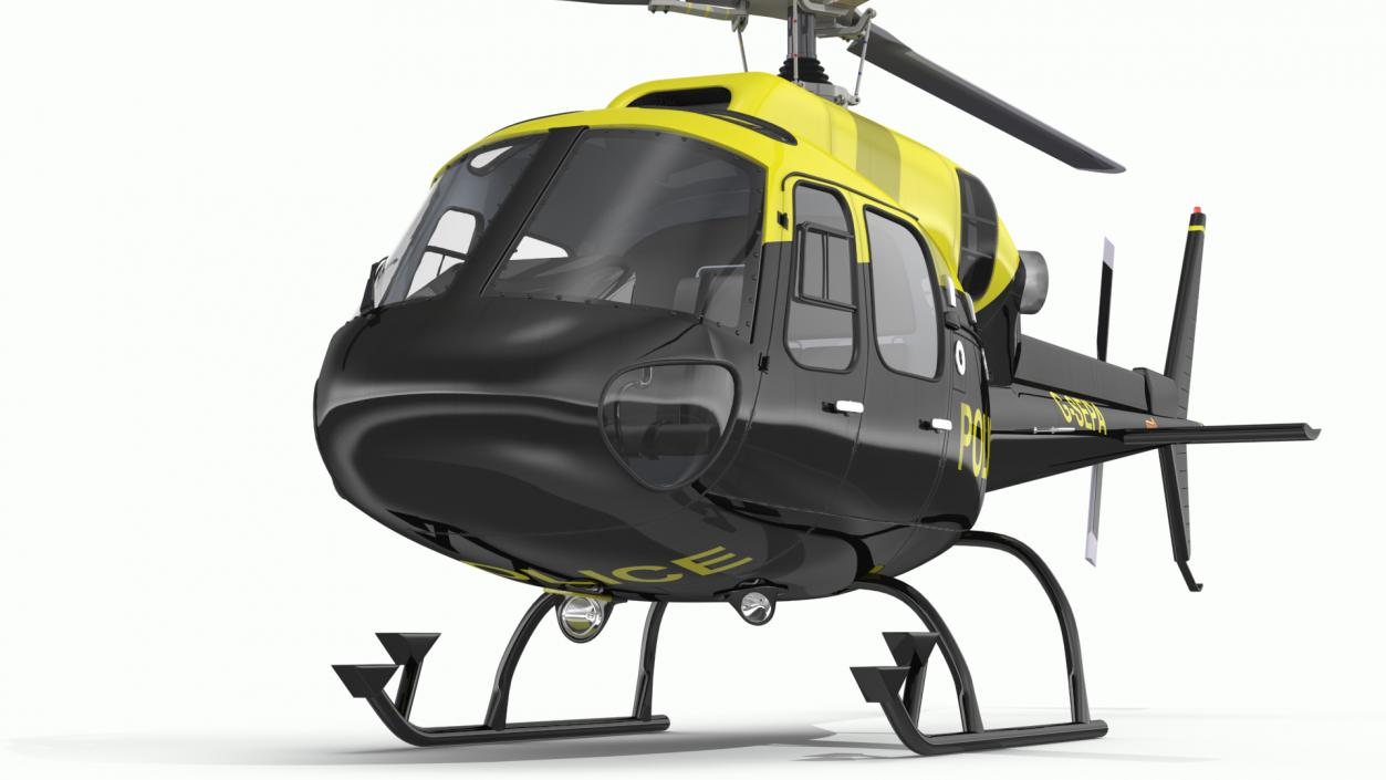 3D model Police Helicopter Eurocopter AS 355