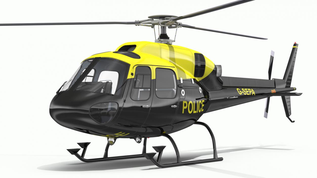 3D model Police Helicopter Eurocopter AS 355