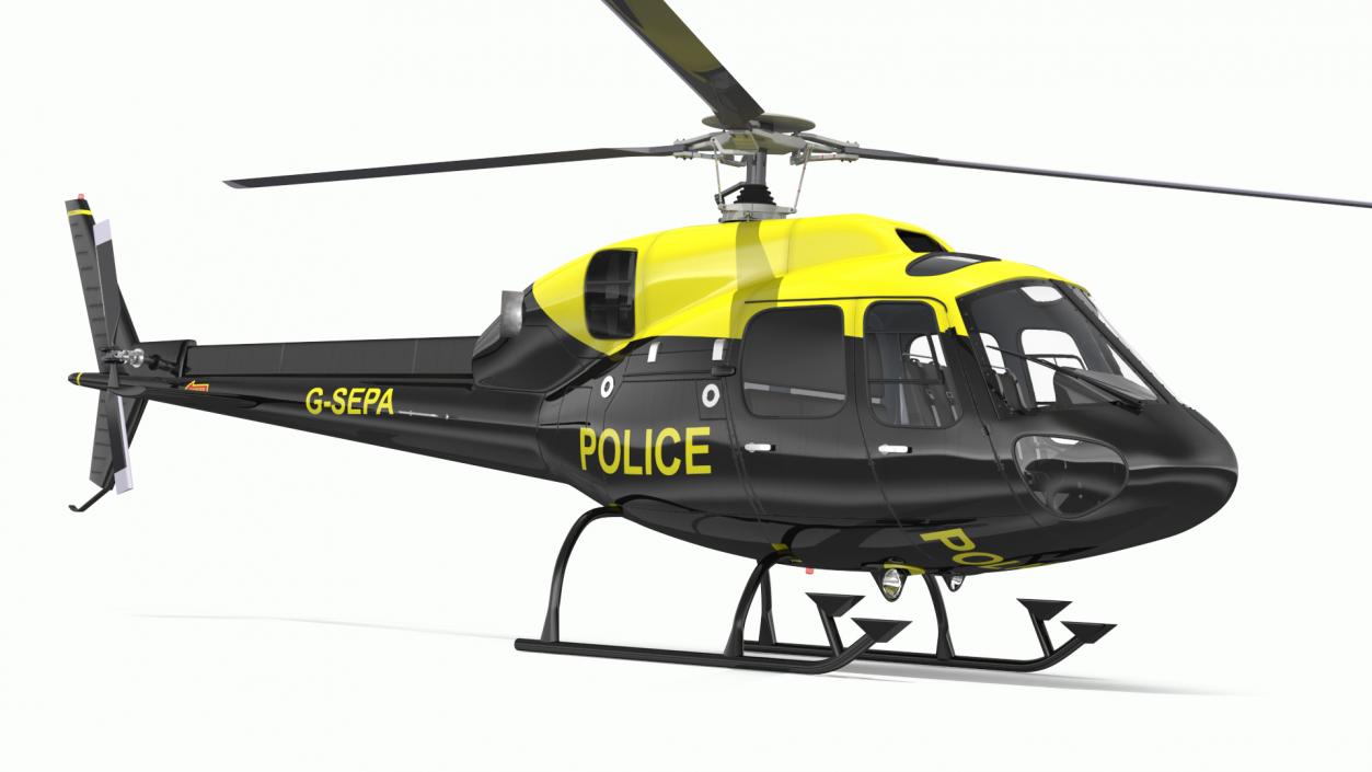 3D model Police Helicopter Eurocopter AS 355