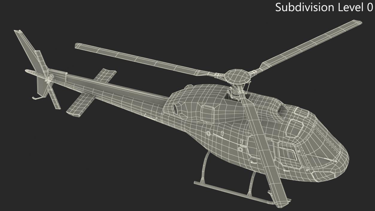 3D model Police Helicopter Eurocopter AS 355