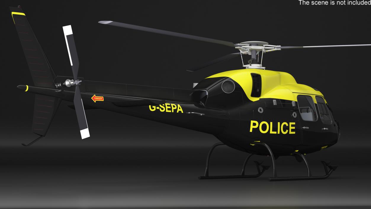 3D model Police Helicopter Eurocopter AS 355