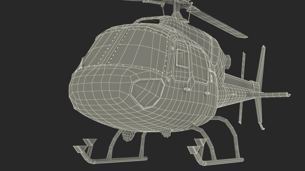 3D model Police Helicopter Eurocopter AS 355