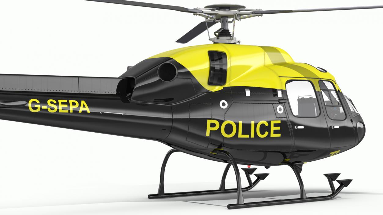 3D model Police Helicopter Eurocopter AS 355