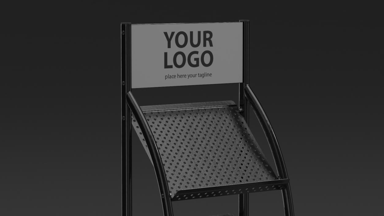 3D Magazine Rack Mockup Black