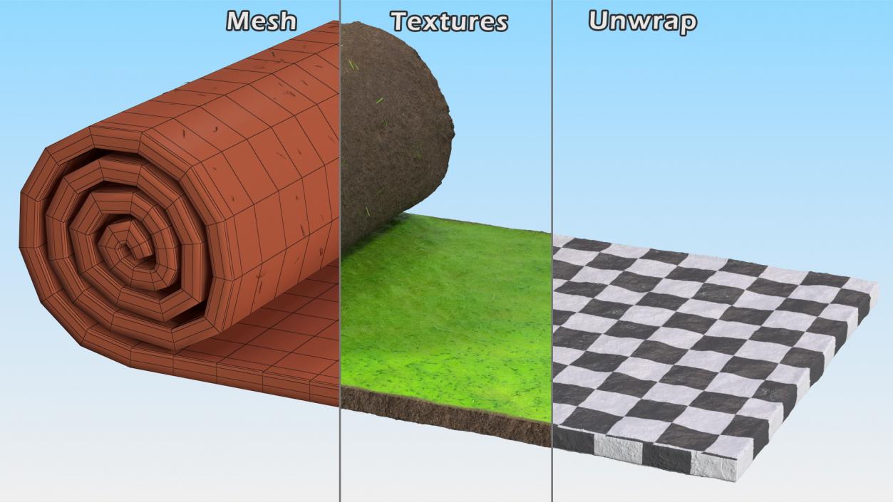 Lawn Turf Roll 3D model