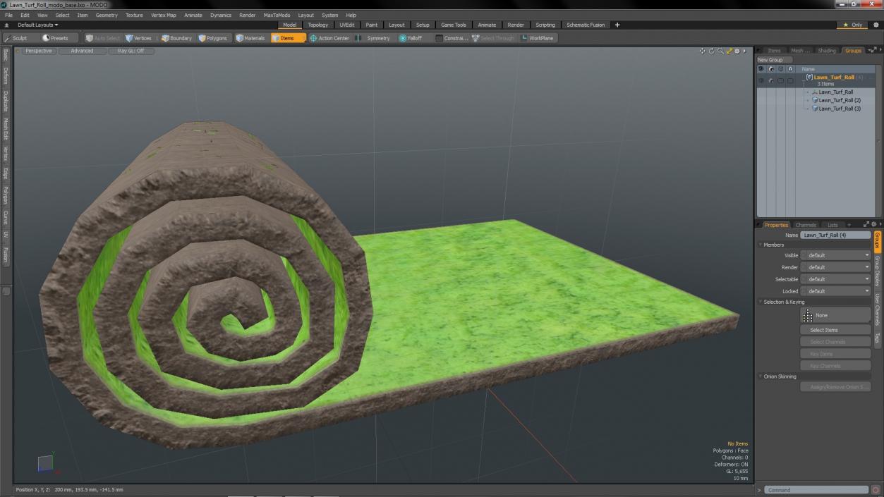 Lawn Turf Roll 3D model