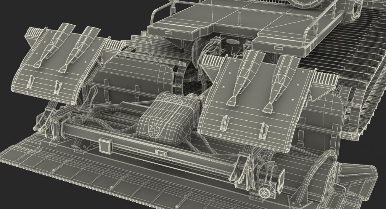 3D model PISTENBULLY 100 Snowcat Rigged