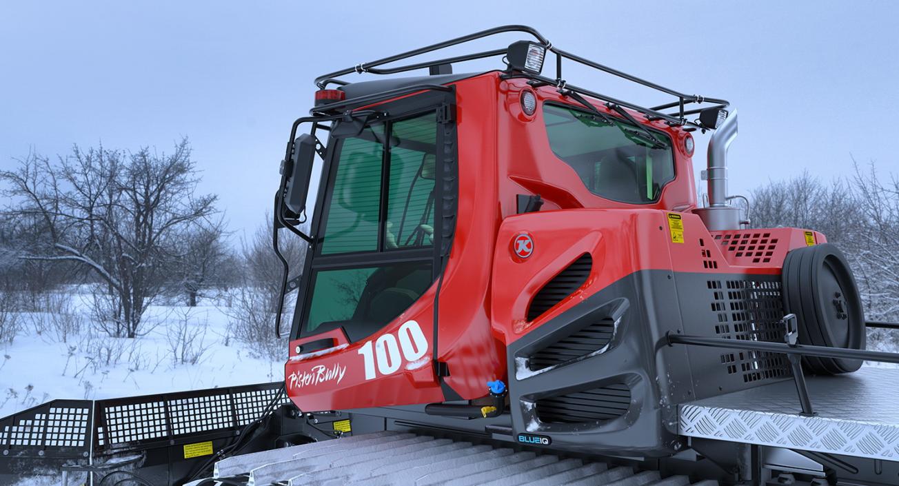 3D model PISTENBULLY 100 Snowcat Rigged