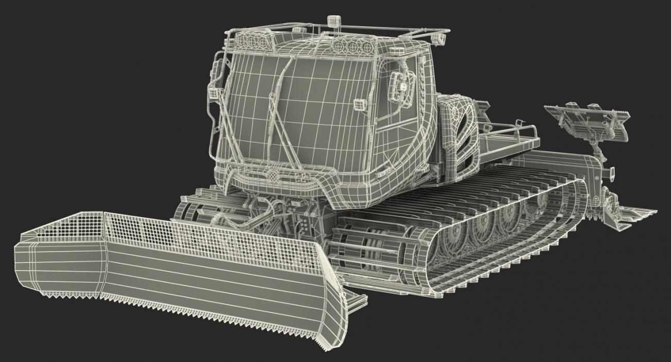 3D model PISTENBULLY 100 Snowcat Rigged