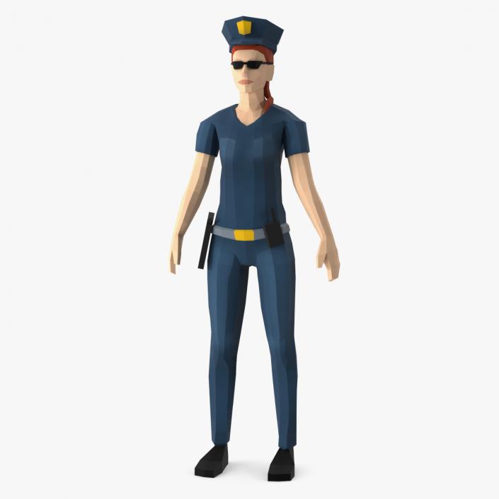 3D model Low Poly Policewoman