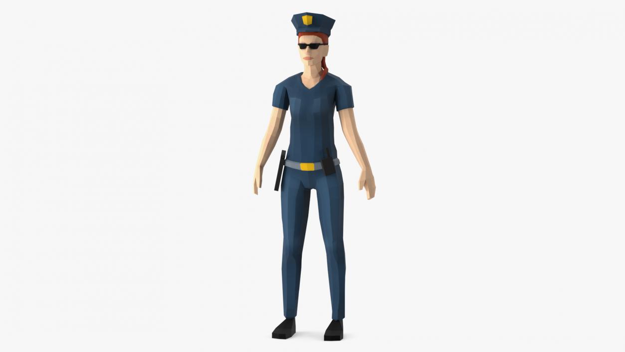 3D model Low Poly Policewoman